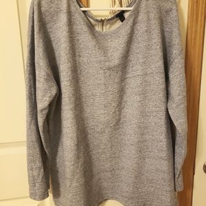 J. Crew Zipper Back Sweatshirt Heather Blue XL